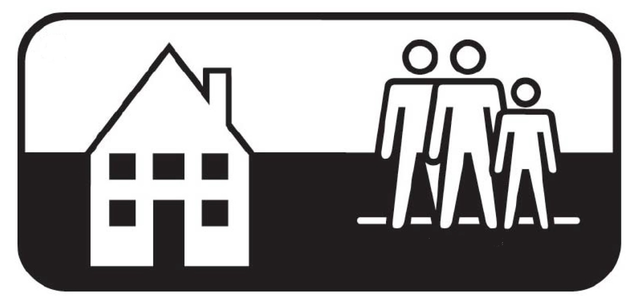 symbol pro použití v obytných domech s normálním namáháním